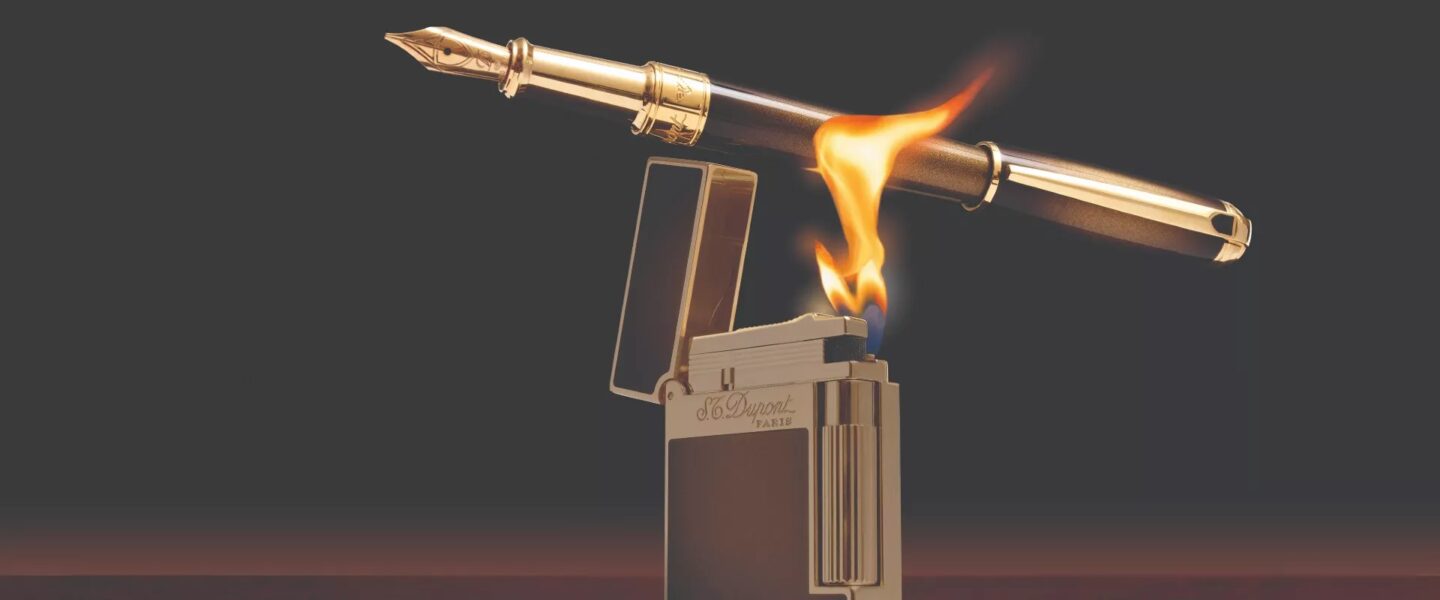 Briquet avec flamme S.T Dupont