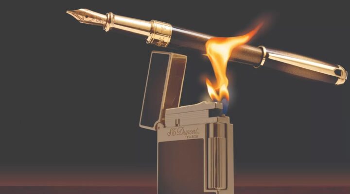 Briquet avec flamme S.T Dupont